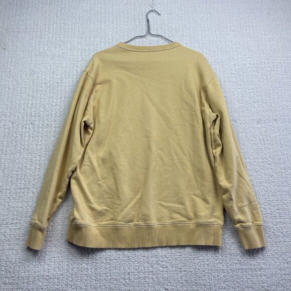 VTG Y2K Quicksilver Sweatshirt Mens L Pastel Yellow Surfer Skater Baggy Beach - Picture 10 of 14